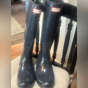 Hunter Blue Rain Boots sz 9.5
